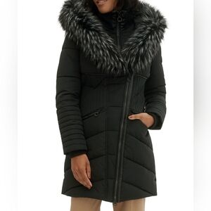 Noize Gigi Parka with Black Faux Fur Trim
